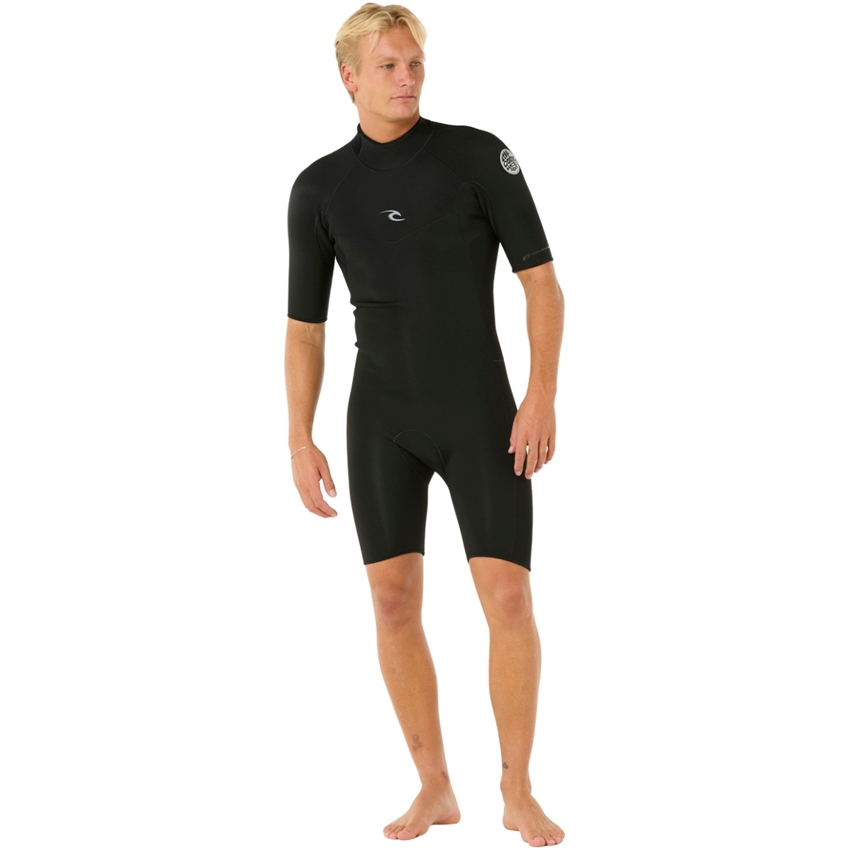 2026 Rip Curl Da Uomo Dawn Patrol 2mm Back Zip Shorty Muta 11TMSP - Black